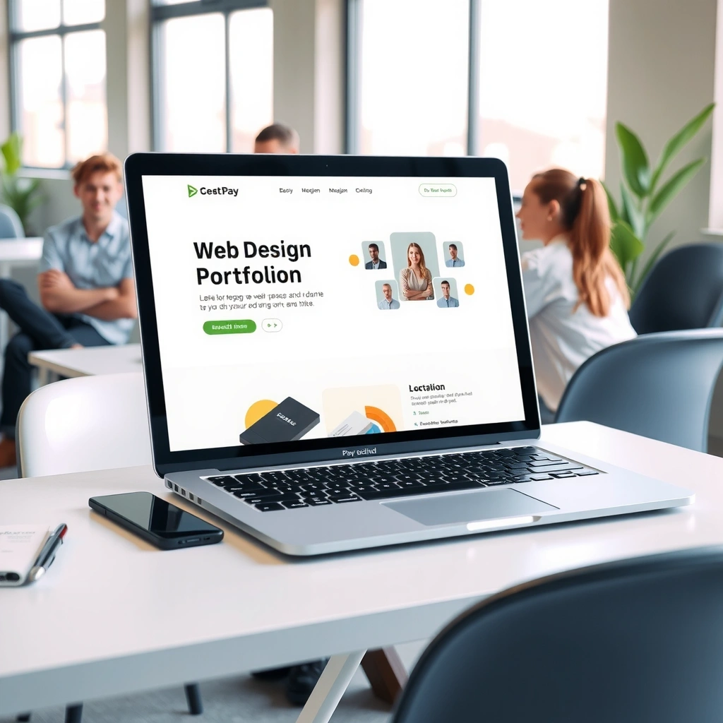 Modern clean web design showcase