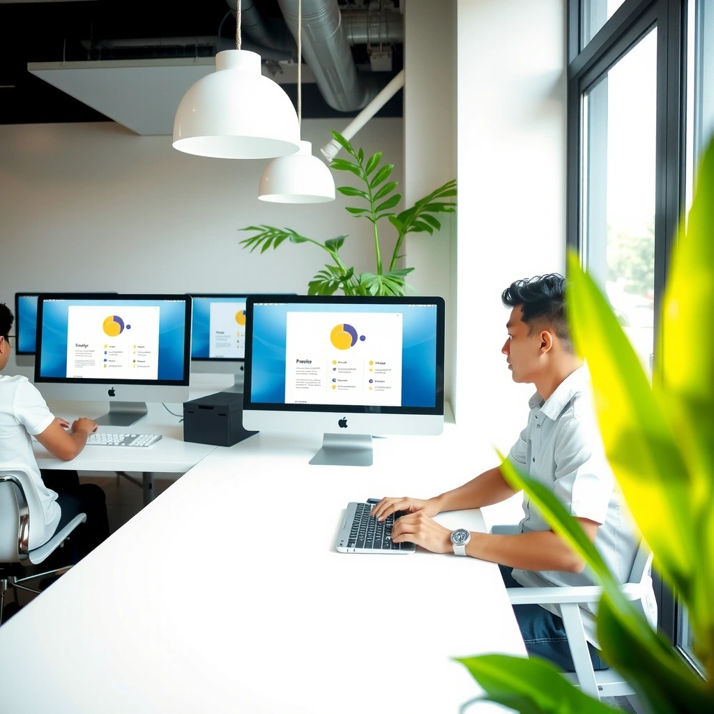 Pixeltrend team working on web design